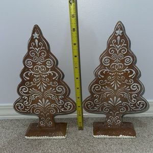 11” Flat gingerbread trees